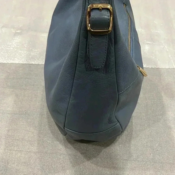 Daniel  Sky Blue Leather Hobo Satchel Shoulder Handbag - Picture 3 of 10